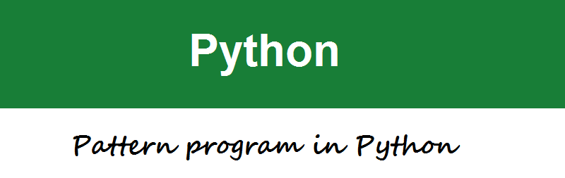 Pattern program in Python