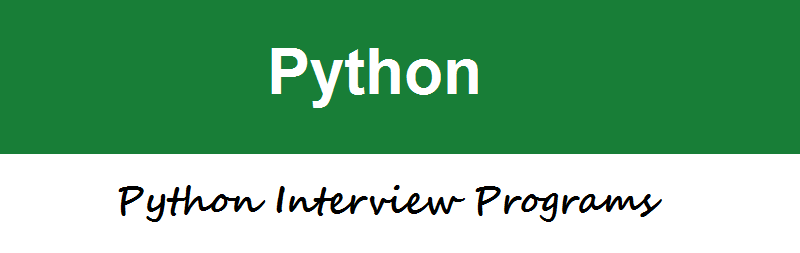 python interview program