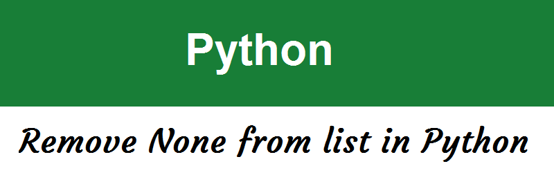 remove None from list in Python